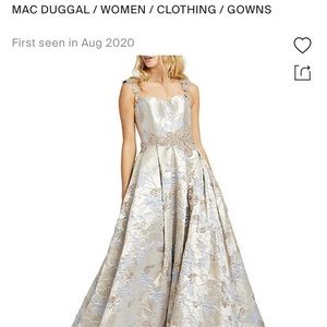 Mac Duggal Jacquard Ball Gown